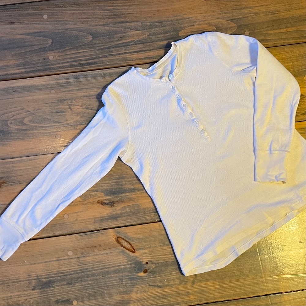 LL Bean Waffle-Knit Henley